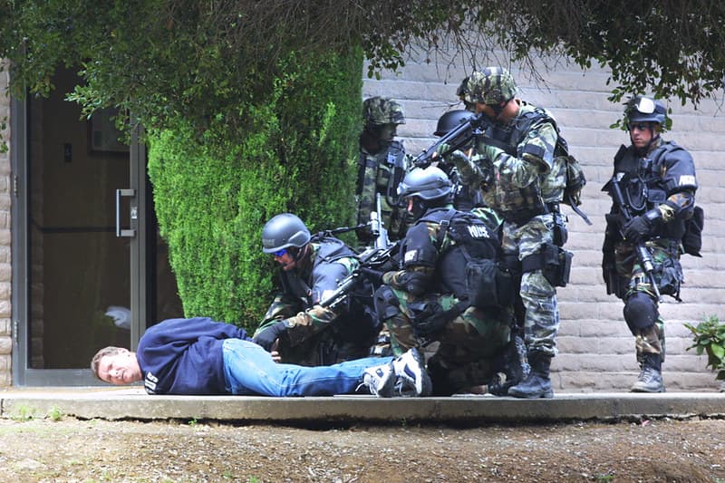 SWAT team making an arrest